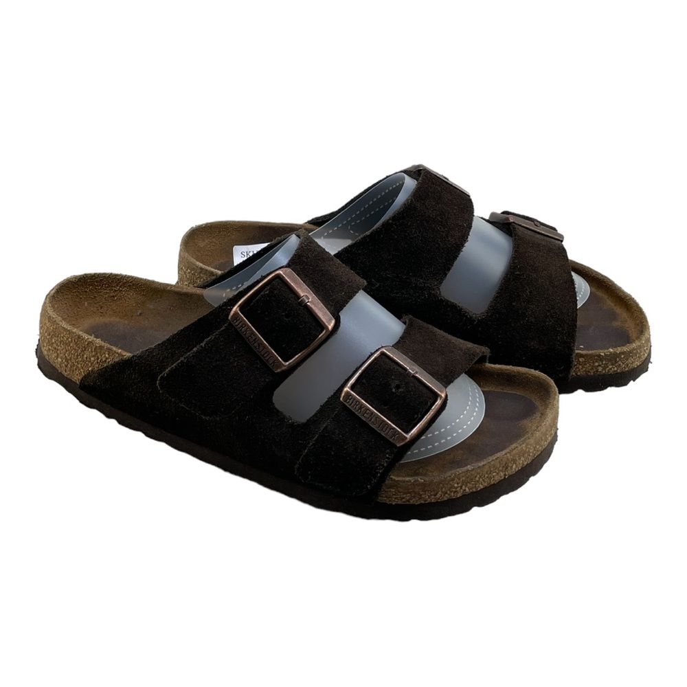 Birkenstock Arizona Soft Footbed Mocha Brown Suede Unisex Size 37 L6